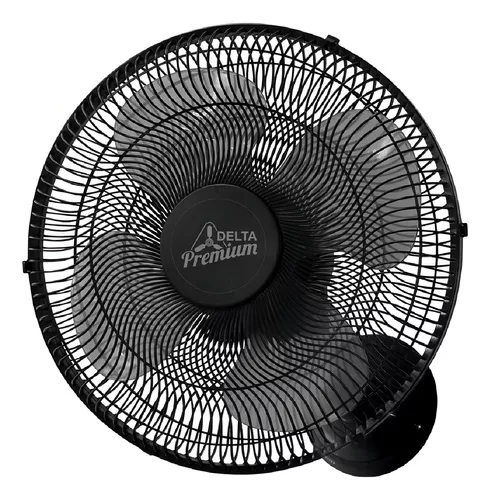 Ventilador Oscilante De Parede Premium 50cm Venti Delta Preto Bivolt
